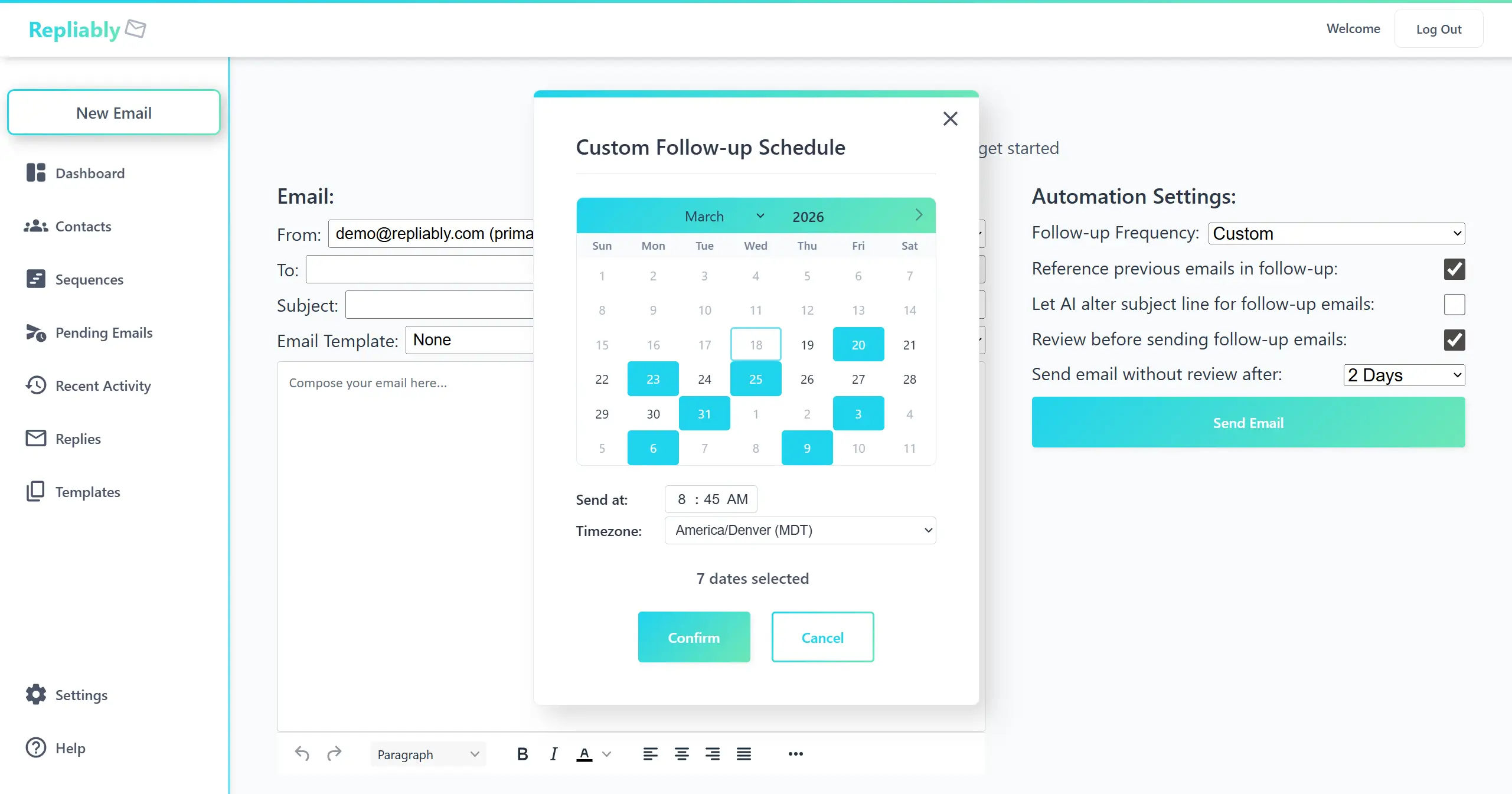 Dashboard Screenshot